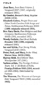 top 10 folk list